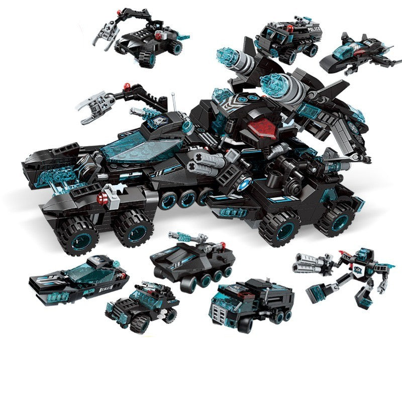 mytooy Transformierbarer Polizei-Roboter Klemmbausteine - MyTooy
