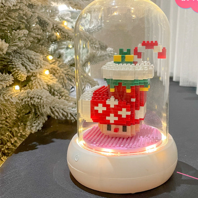 Weihnachts serie kleine Partikel montage Bausteine Spielzeug Puzzle Ornamente Mein Shop