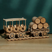 mytooy 3D Holzpuzzle Zug mit Fässern für Kinder - MyTooy