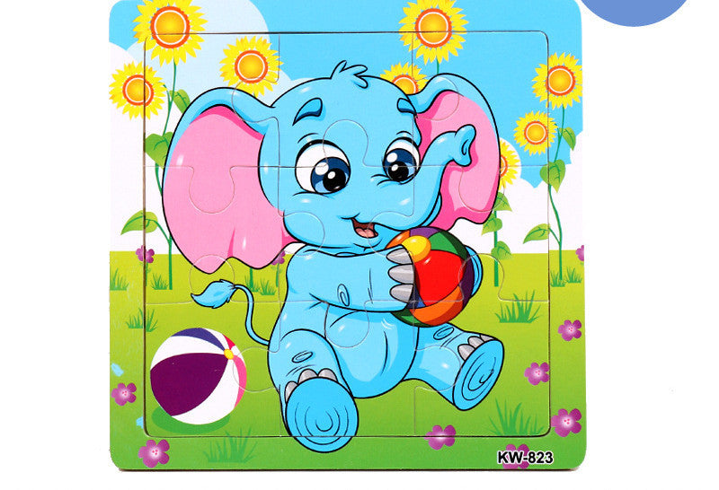 Holzpuzzle Tiere Puzzlespielzeug Frühkindliche Eltern-Kind-Spiele