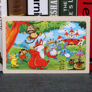 80PCS holz pädagogisches spielzeug bildungs entwicklung baby kinder ausbildung spielzeug kinder tier puzzle