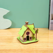 3D Drei-dimensionale Laser Haus Puzzle Montage Handgemachte Holz Spielzeug