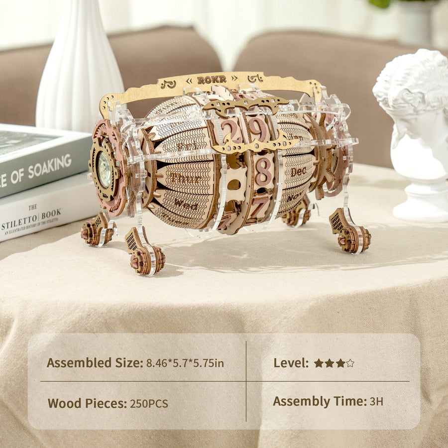 Robotime ROKR Sternzeichen Wanduhr 3D Holz Puzzle Modell Montage Spielzeug Geschenke für Kinder Kinder Teens LC601 Unterstützung Dropshipping