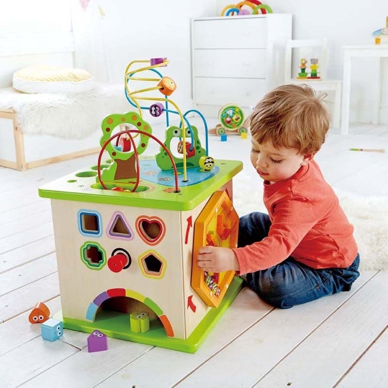 Glückliche Farm Spiel Box Perlen-Bereihung Spielzeug Schatztruhe Komplex Perlen Baby große Baby Kinder Pädagogisches Spielzeug