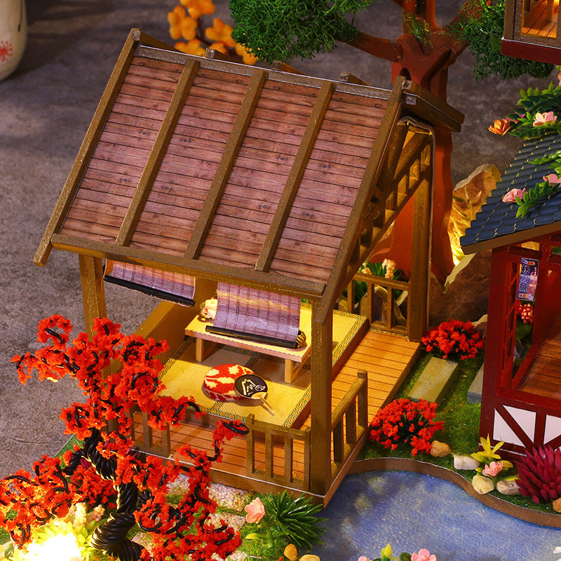 Handgemachte Montage von japanischen Stil Haus Modell Spielzeug