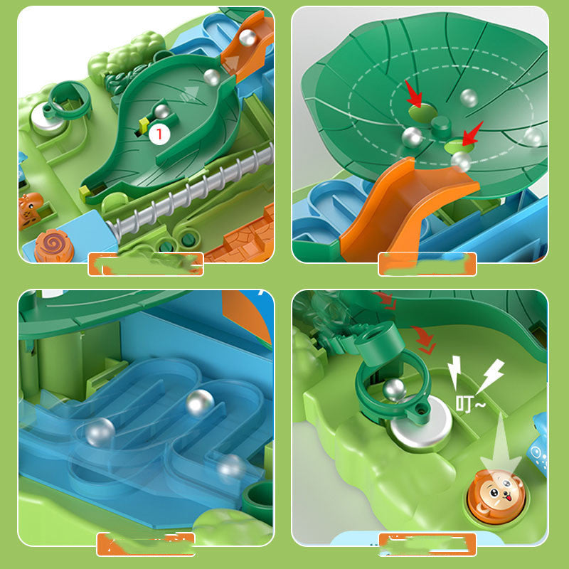 "Kinderspieltischspielzeug für Dschungel-Abenteuer-Ballbahn-Puzzle"