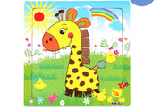 Holzpuzzle Tiere Puzzlespielzeug Frühkindliche Eltern-Kind-Spiele