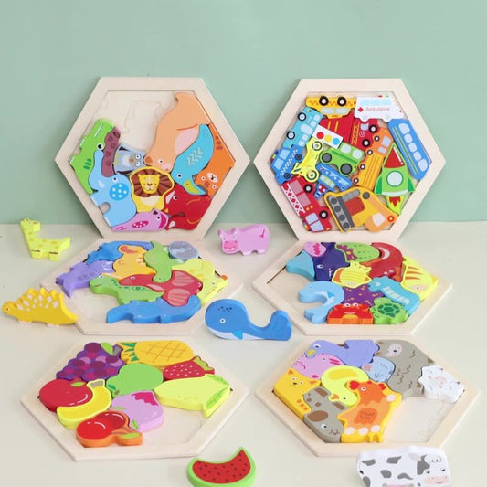 Kinder Tier Obst Kreative Drei-dimensional Puzzle Puzzle Pädagogisches Spielzeug