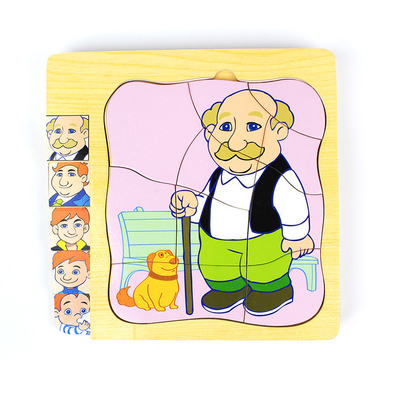 mytooy Schichtenpuzzle Mädchen und Junge