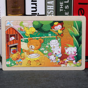 80PCS holz pädagogisches spielzeug bildungs entwicklung baby kinder ausbildung spielzeug kinder tier puzzle