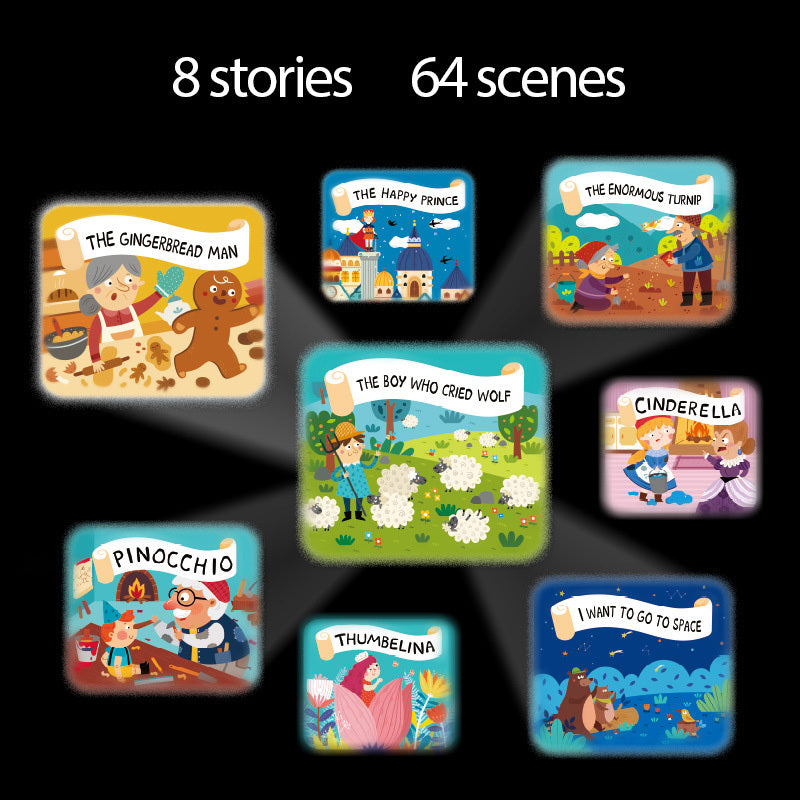Kinder Spielzeug Storybook Fackel Projektor Kaleidoskop Sky Handlauf Galaxy Nacht leuchten Cartoon Baby Spielzeug Kinder Pädagogisches Spielzeug