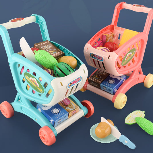 Kinder Simulation Supermarkt Einkaufs wagen Obst und Gemüse Spielzeug