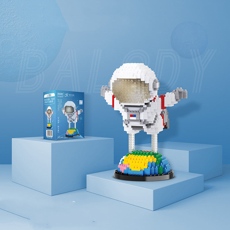 Astronaut Modellierung Tiny Bausteine Partikel Montiert Spielzeug