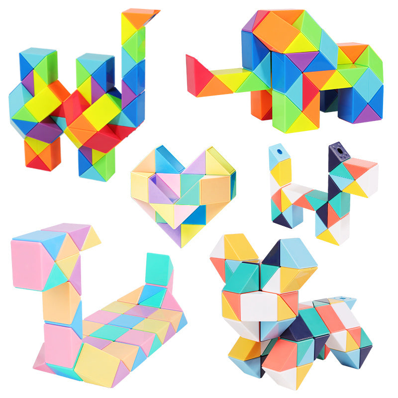 Schlange Twist Cube Stress Relief Pädagogisches Spielzeug Kinder Geschenke Magie Schlange Herrscher Puzzle Klapp Pädagogische