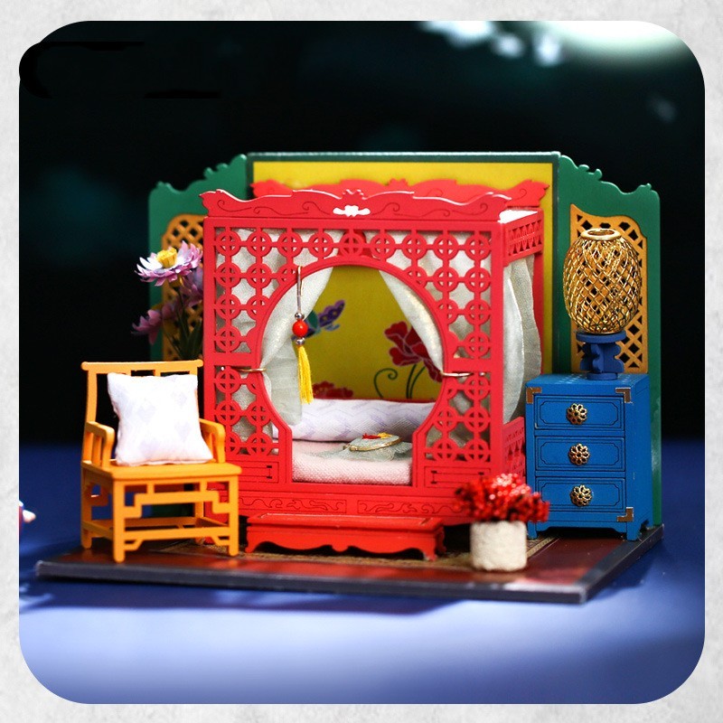 Blind Box Cottage Handgemachtes Diy Retro Architektur modelle zusammen gebaut Spielzeug