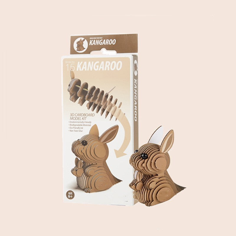 3D Puzzle-Tiermodelle Kinder Selbstgemachte DIY Lernspielzeuge