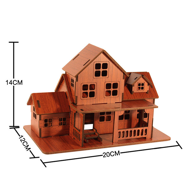 3D Drei dimensionale Holz puzzle Modelle Kinder-DIY-Spielzeug