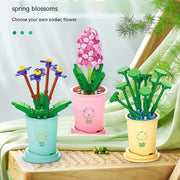 Bausteine Blumentopf DIY kleine Partikel Pädagogisches Spielzeug Desktop Dekoration Puzzle