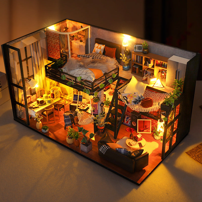 "Handmontierte Modellhaus-Spielzeuge"