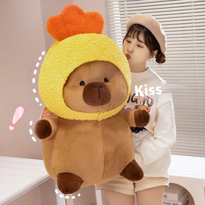 Capabala Capybara mit Hut Orange Hut Mädchen Plüschspielzeug Puppe