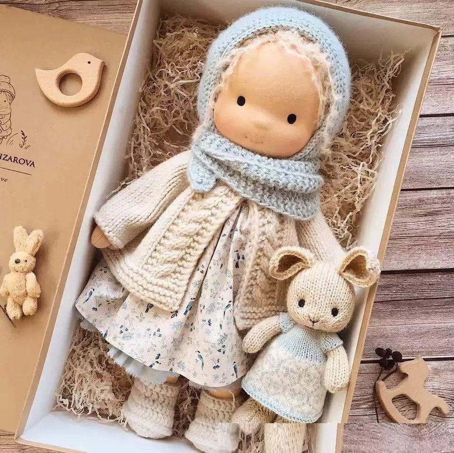Kuscheltier mit Wechselkleidung aus Baumwolle Kinderspielzeug