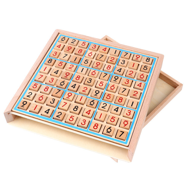 Holz Sudoku Jiugongge Spiel Schach Frühe Bildung Spielzeug