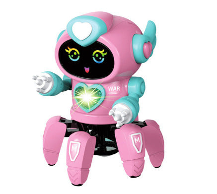 Smart Tanzen Roboter Elektronische Sechs-klaue Dance Roboter Enthalten LED Musik Nina Roboter Spielzeug für Kinder Geburtstag Geschenk