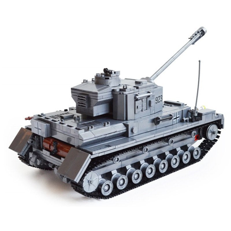 Kazi Large Panzer IV Tank 1193pcs Building Blocks Military Army Constructor set Educational Toys for Children Compatible
