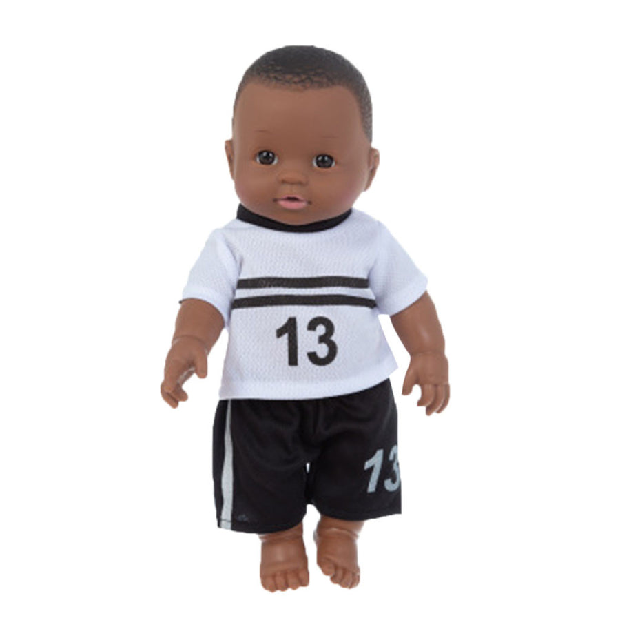 Schwarz puppe 30cm vinyl wiedergeburt puppe mutter und baby spielzeug