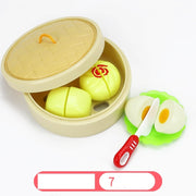 Kinder Cut Obst, Spielzeug, Küchen, Gemüse, Babys, Jungen und Mädchen Cut Gedämpfte brötchen, kirsche Anzug