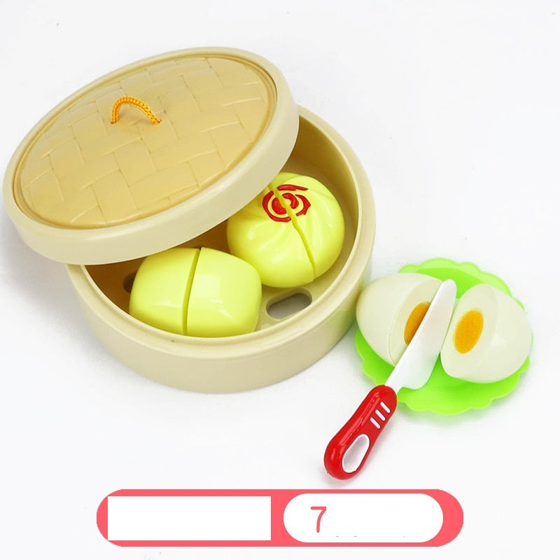 Kinder Cut Obst, Spielzeug, Küchen, Gemüse, Babys, Jungen und Mädchen Cut Gedämpfte brötchen, kirsche Anzug