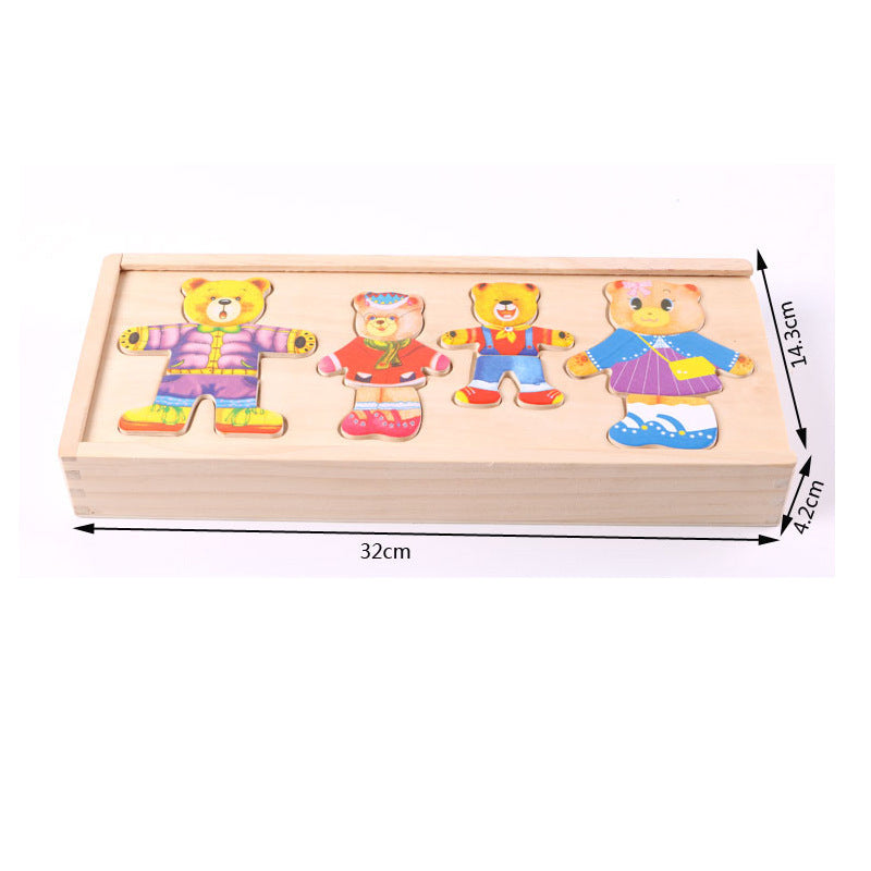 Baby puzzle blöcke, bär dressing und passende spielzeug