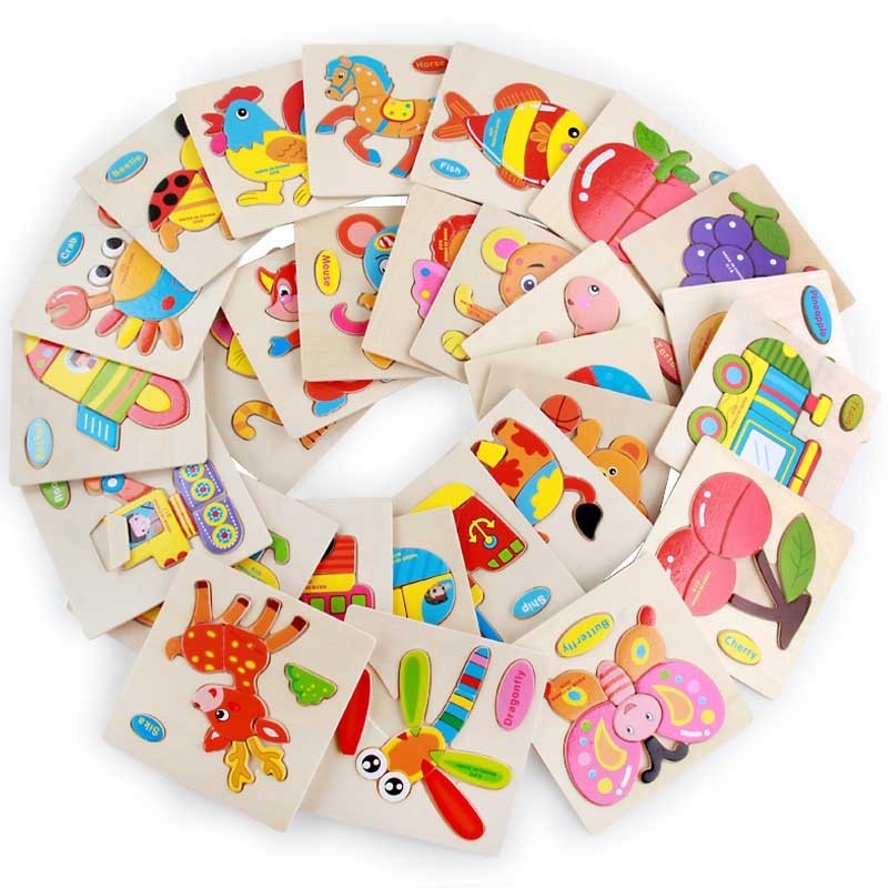 Holz drei dimensionales Kinderspiel zeug