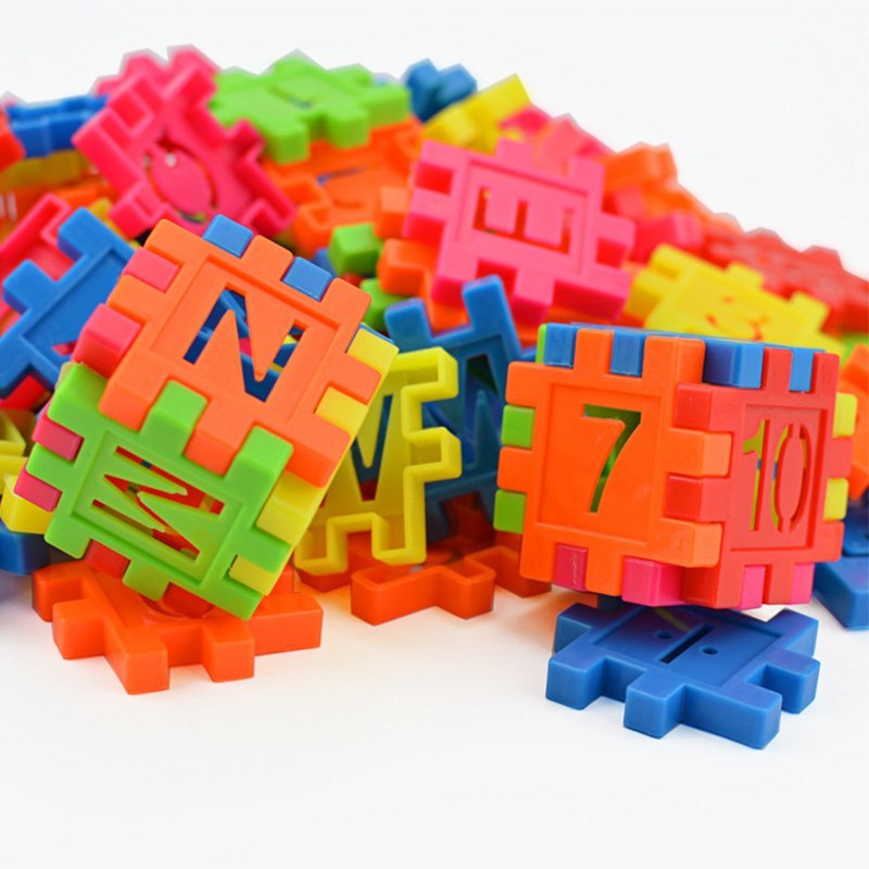 110-tlg. Set DIY Lepin Bausteine Baby Jungen und Mädchen 3D Blöcke Lustiges pädagogisches Mosaik-Spielzeug für Kinder Block-Spielzeug
