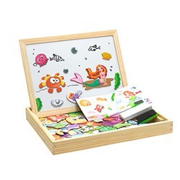 Holz Magnetischen Puzzle Spielzeug Kinder 3D Puzzle Box Abbildung Tiere Circus Schreiben Zeichnung Bord Lernen Bildung Spielzeug Für Kinder