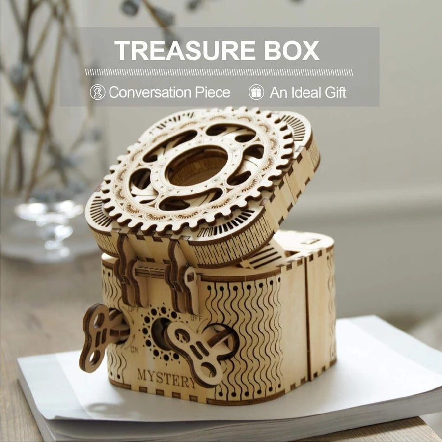 Robotime Rokr 123Pcs Schatz Box Kreative 3D Holz Puzzle Spiel Montage Spielzeug Chris Geschenk Für Kinder Erwachsene Jugendliche Dropshipping
