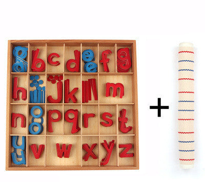 mytooy Montessori Holzbuchstaben mit Spielmatte
