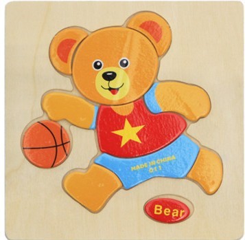 Holz drei dimensionales Kinderspiel zeug