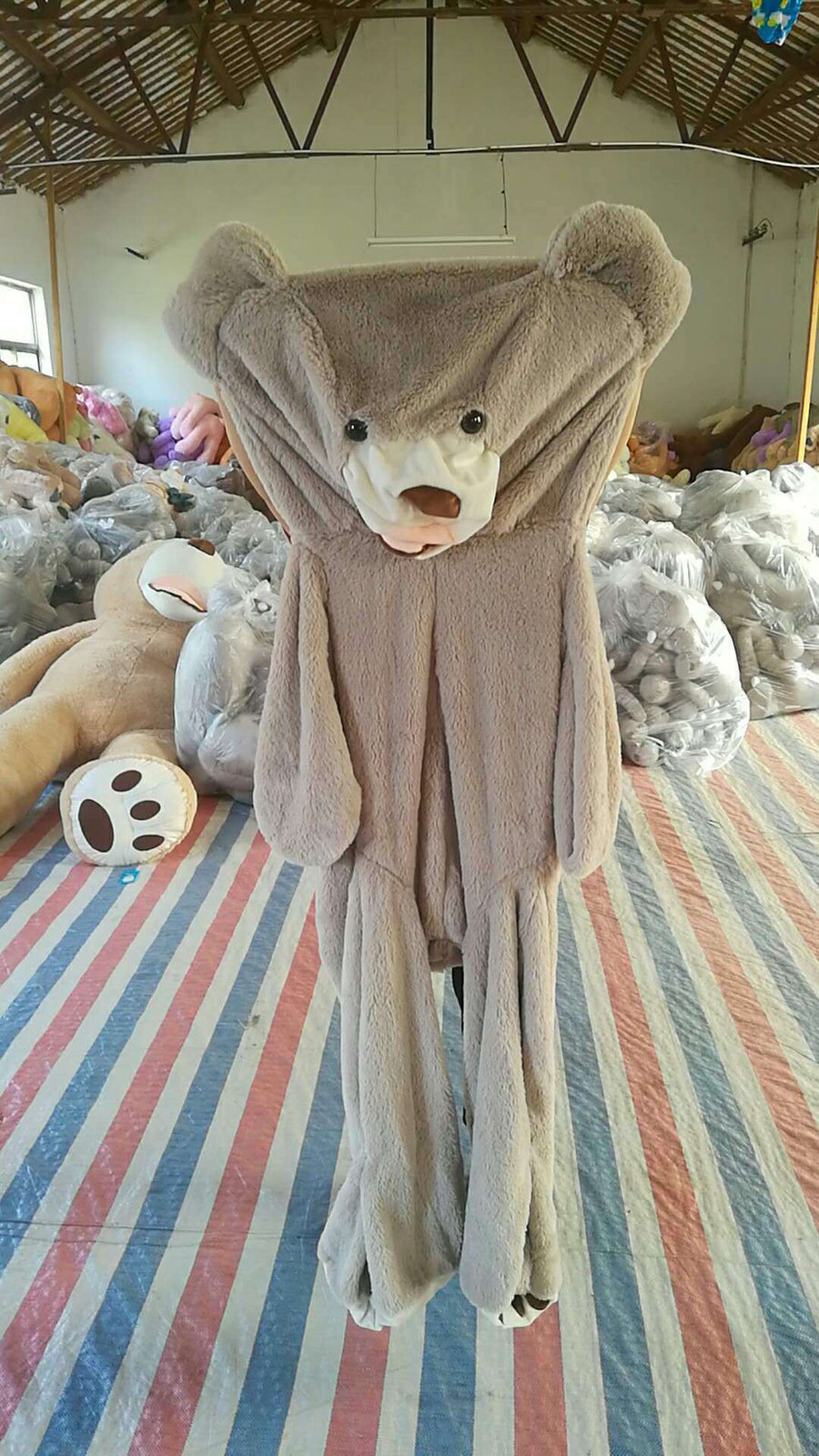 Verarbeitung export plüsch spielzeug bär teddybär Amerikanischen big bear leder shell fabrik direkt eine generation