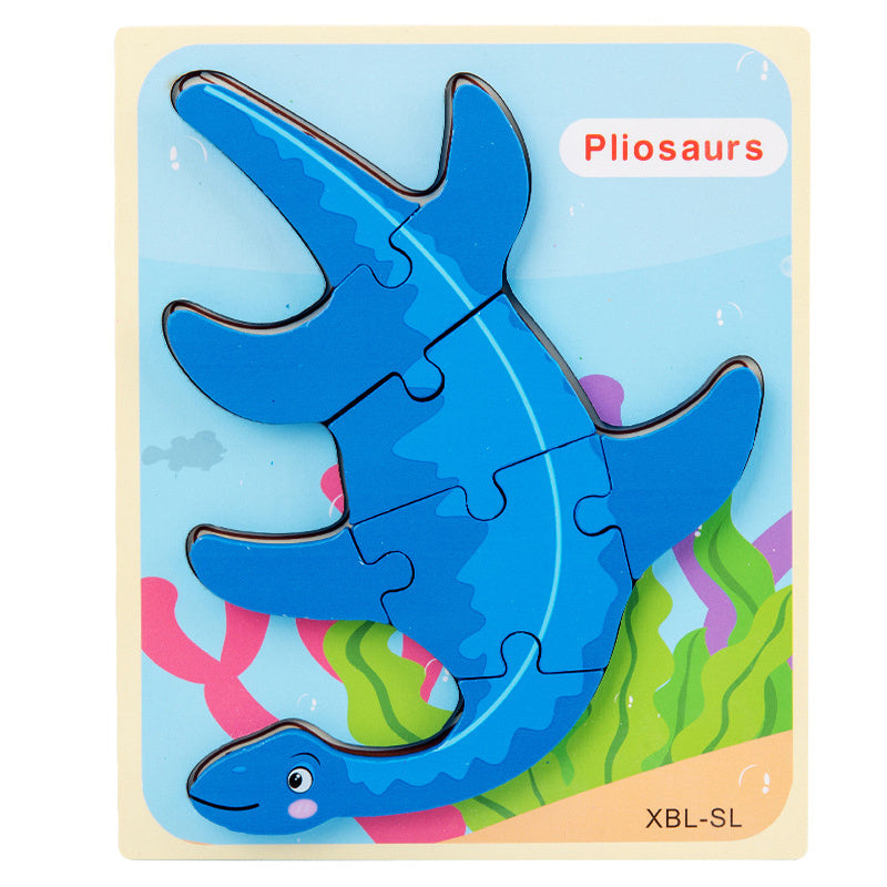Holz 3D Dinosaurier Hand Greifen Bord Puzzle