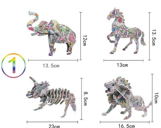 Kinder Neue 3D Puzzle Pädagogisches Dekompression Spielzeug