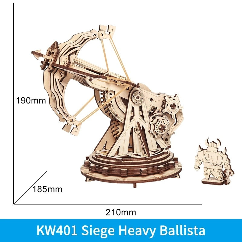 Robotime ROKR Siege Schwere Ballista 3D Holz Puzzle Krieg Spiel Montage Spielzeug Geschenke für Kinder Jungen Kinder KW401 Dropshipping
