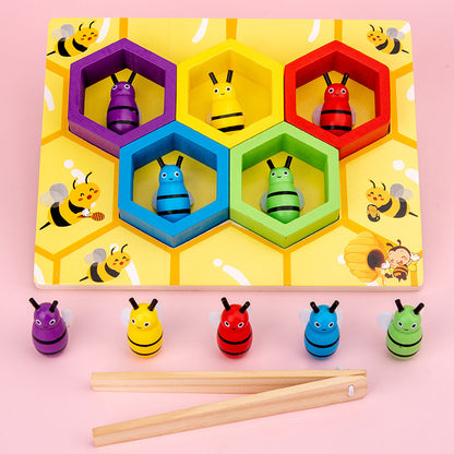 Montessori frühen bildung aid clip bee kinder spielzeug