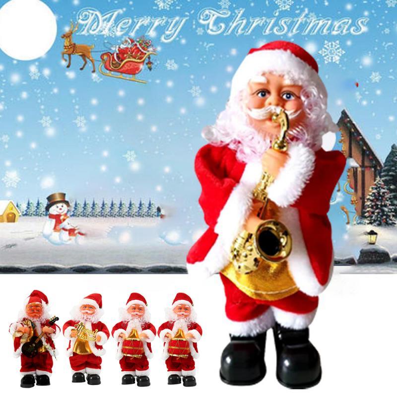 Elektrische Santa Claus Spielen Instrumente Musik Puppe Geschenk Spielzeug Dekoration