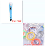 3D stift (3D print pen) zwei generation graffiti 3D stereoskopischen pinsel kinder puzzle malerei spielzeug