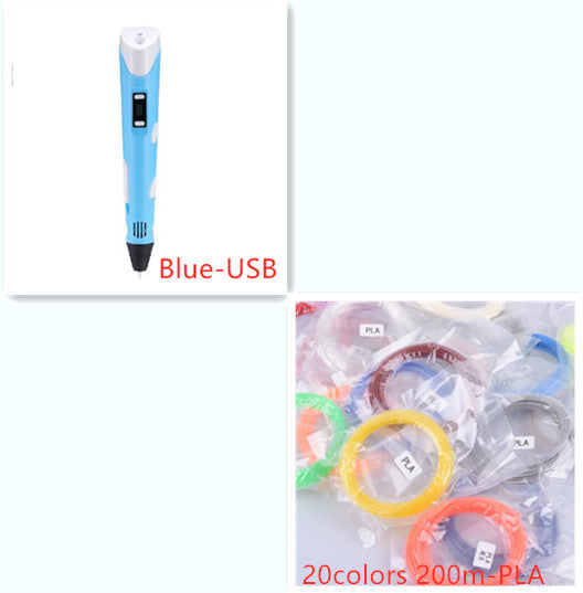 3D stift (3D print pen) zwei generation graffiti 3D stereoskopischen pinsel kinder puzzle malerei spielzeug