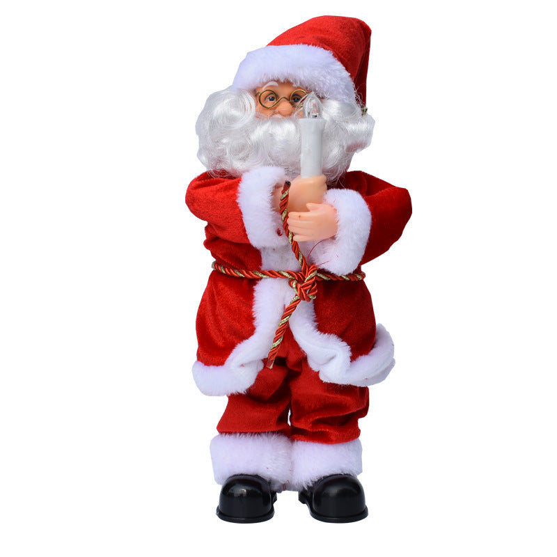 Elektrische Santa Claus Spielen Instrumente Musik Puppe Geschenk Spielzeug Dekoration
