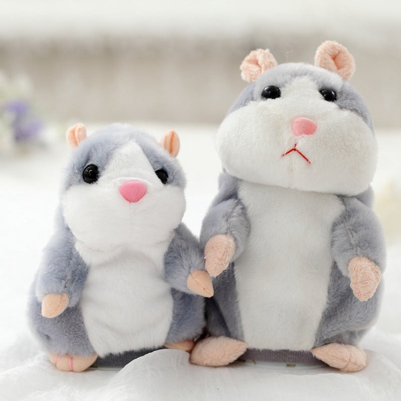 16cm Weihnachten Reden Hamster Plüsch Spielzeug Interaktive Sound Record Plüsch Hamster Stofftiere für Kinder Kinder Weihnachten Geschenk