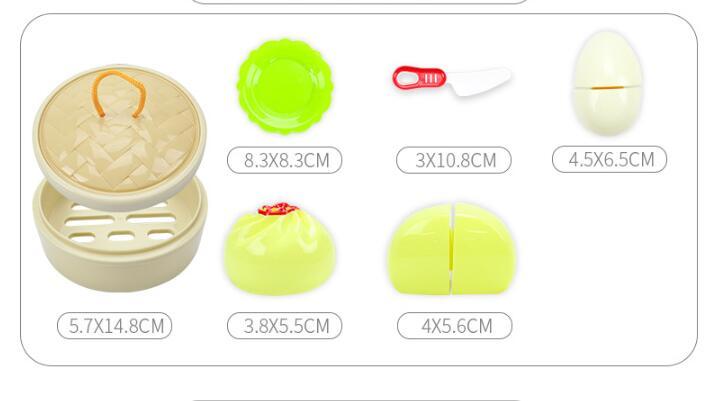 Kinder Cut Obst, Spielzeug, Küchen, Gemüse, Babys, Jungen und Mädchen Cut Gedämpfte brötchen, kirsche Anzug