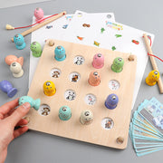 Wooden memory chess fishing game puzzle toys Mein Shop